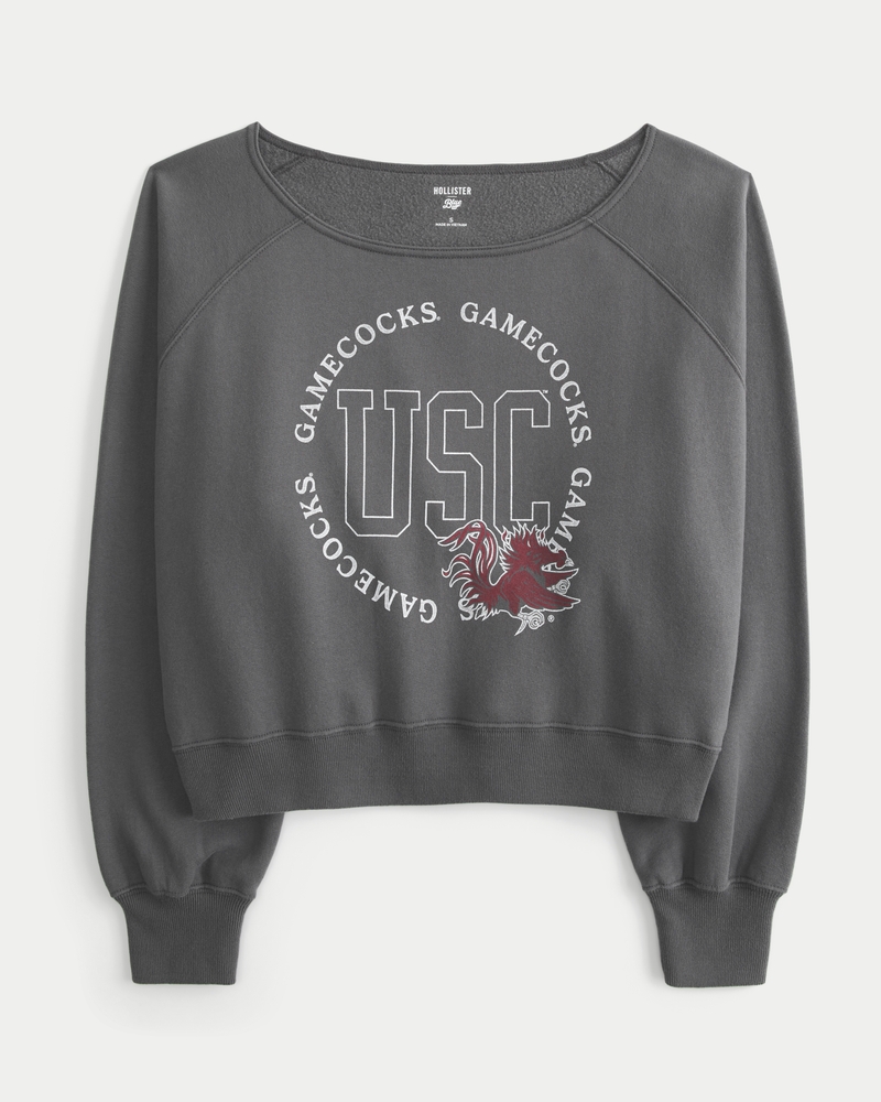 Easy Off-the-Shoulder USC Gamecocks Graphic Sweatshirt