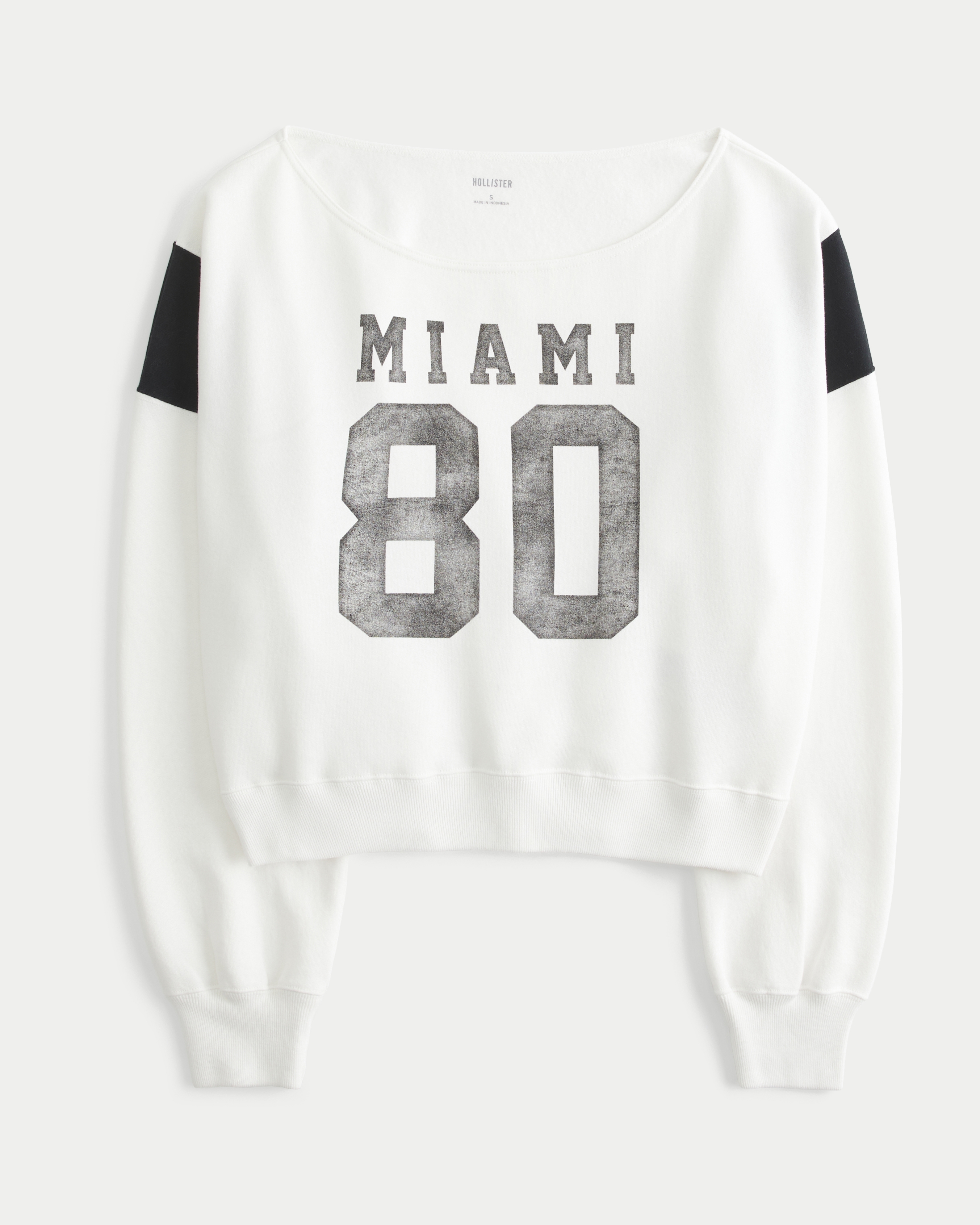 Easy Off-the-Shoulder Miami Graphic Sweatshirt