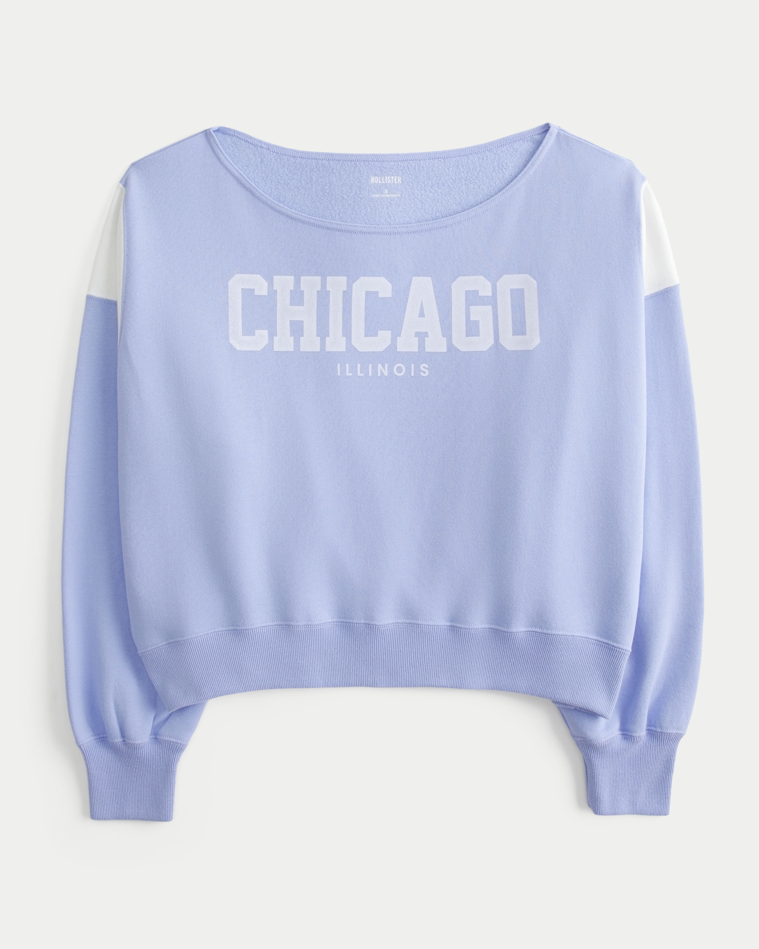 Easy Off-the-Shoulder Chicago Graphic Sweatshirt