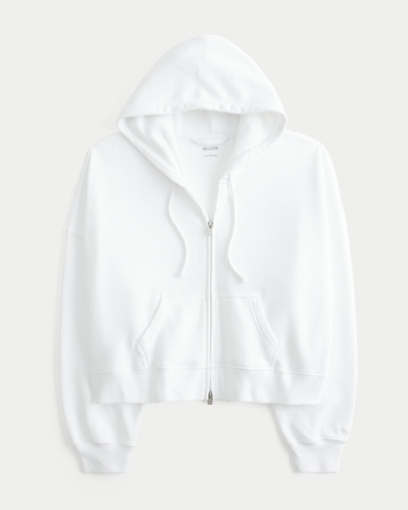 Sudadera cómoda con capucha y cremallera