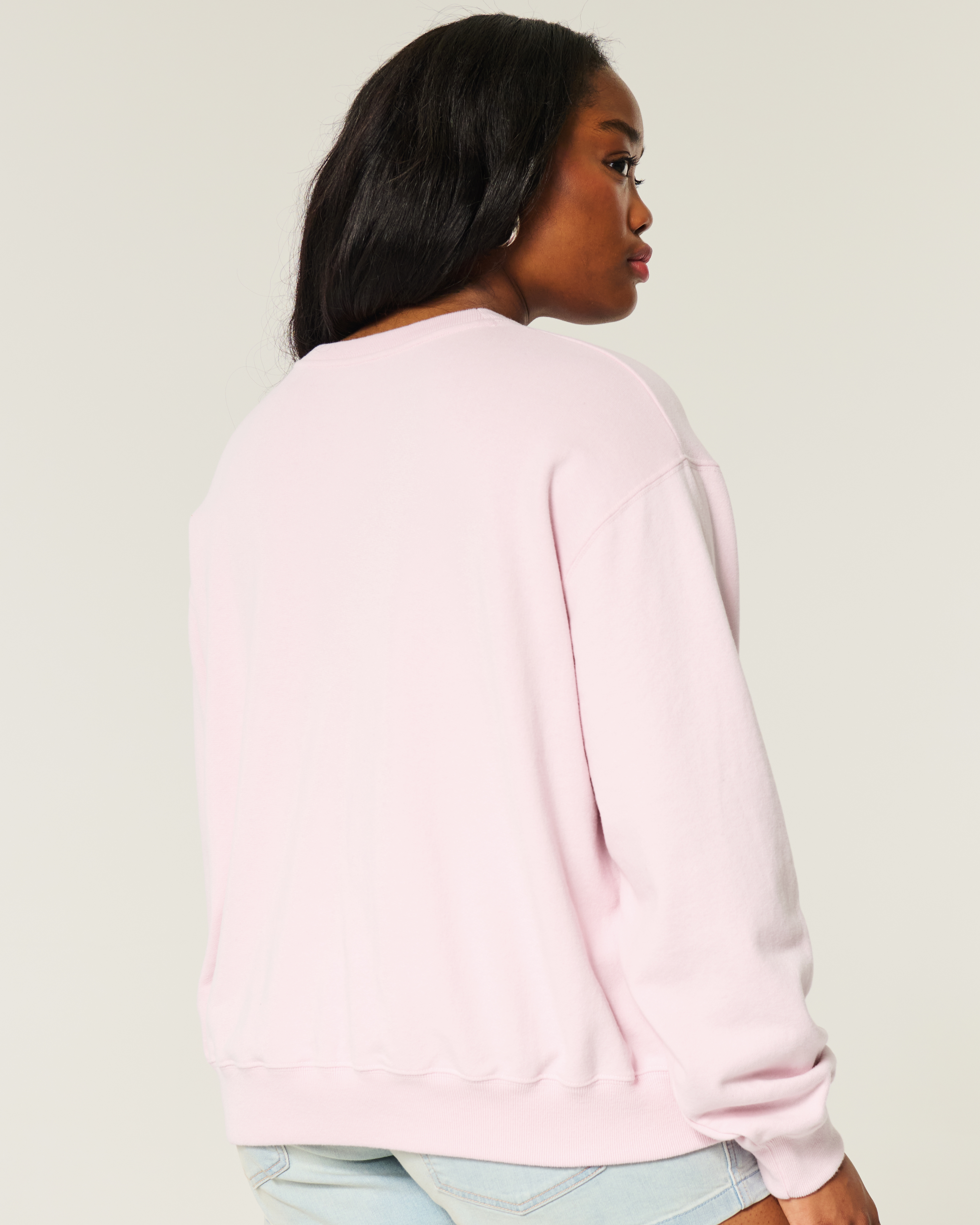 Easy American Flag Graphic Crew Sweatshirt