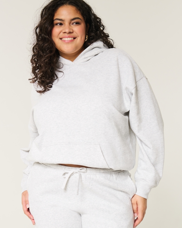 Oversized Hoodie, Light Heather Grey view 1