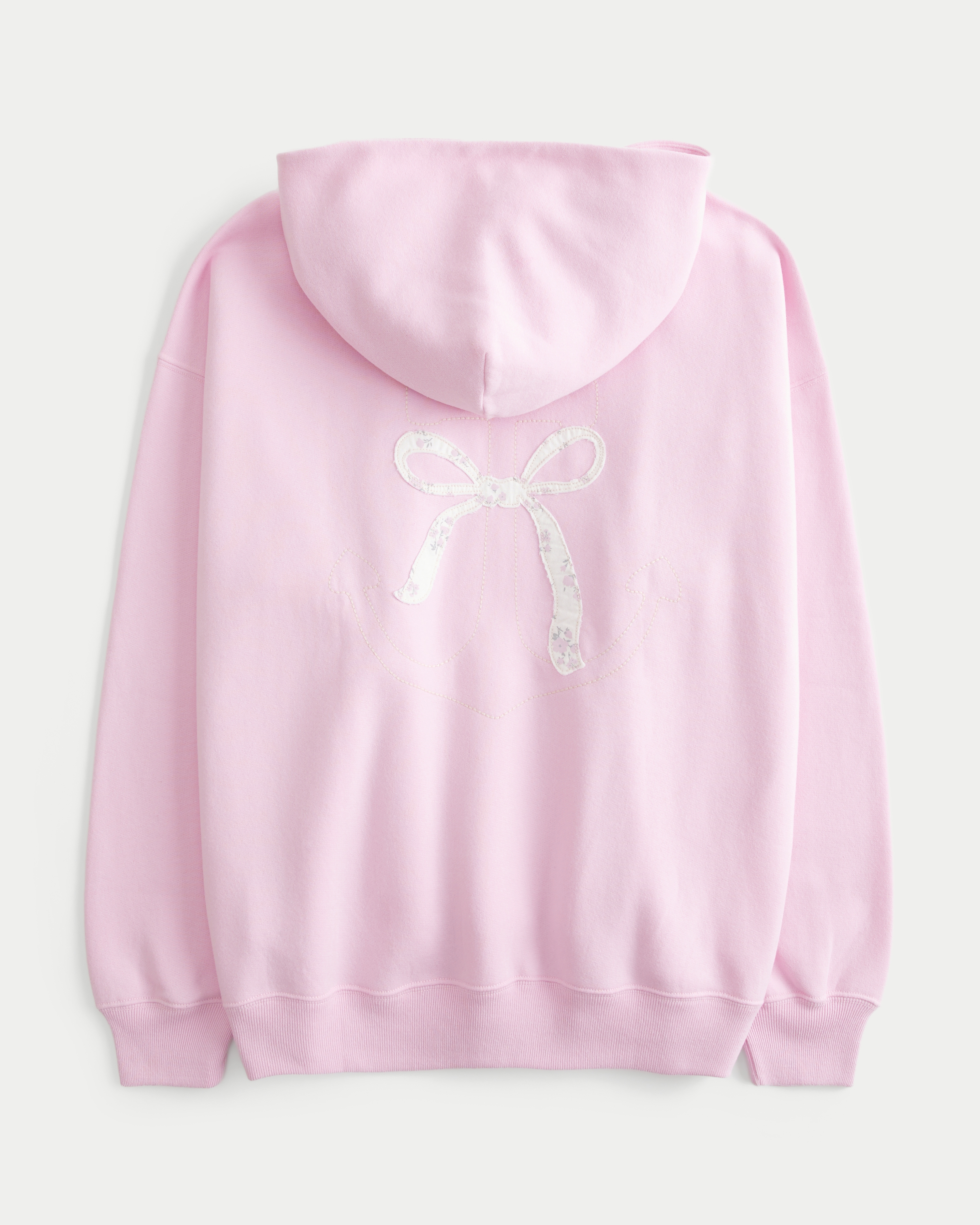 Oversized Bow Graphic Hoodie