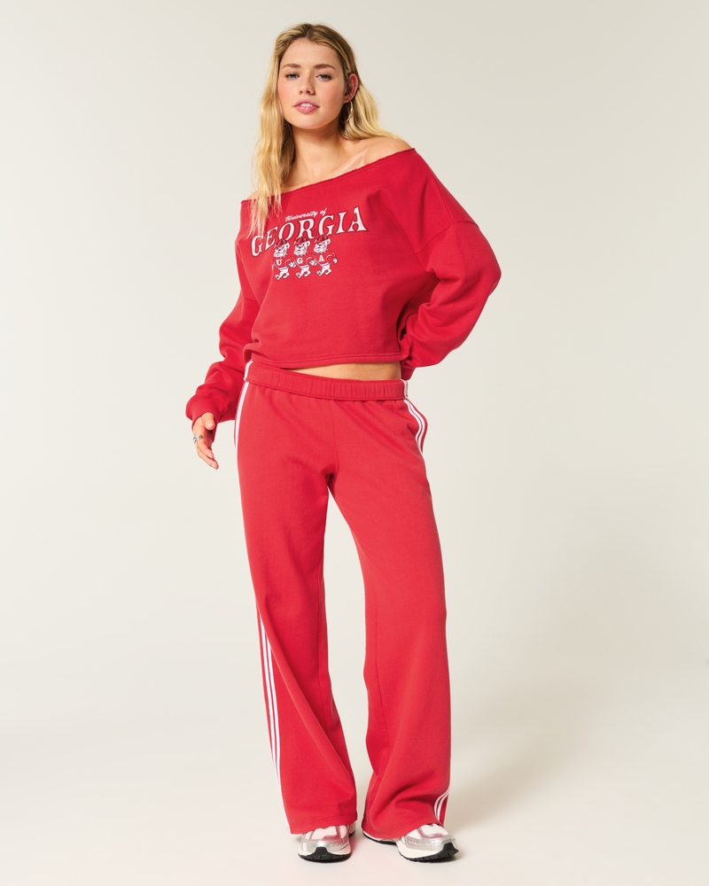 Easy Off-the-Shoulder University of Georgia Graphic Sweatshirt