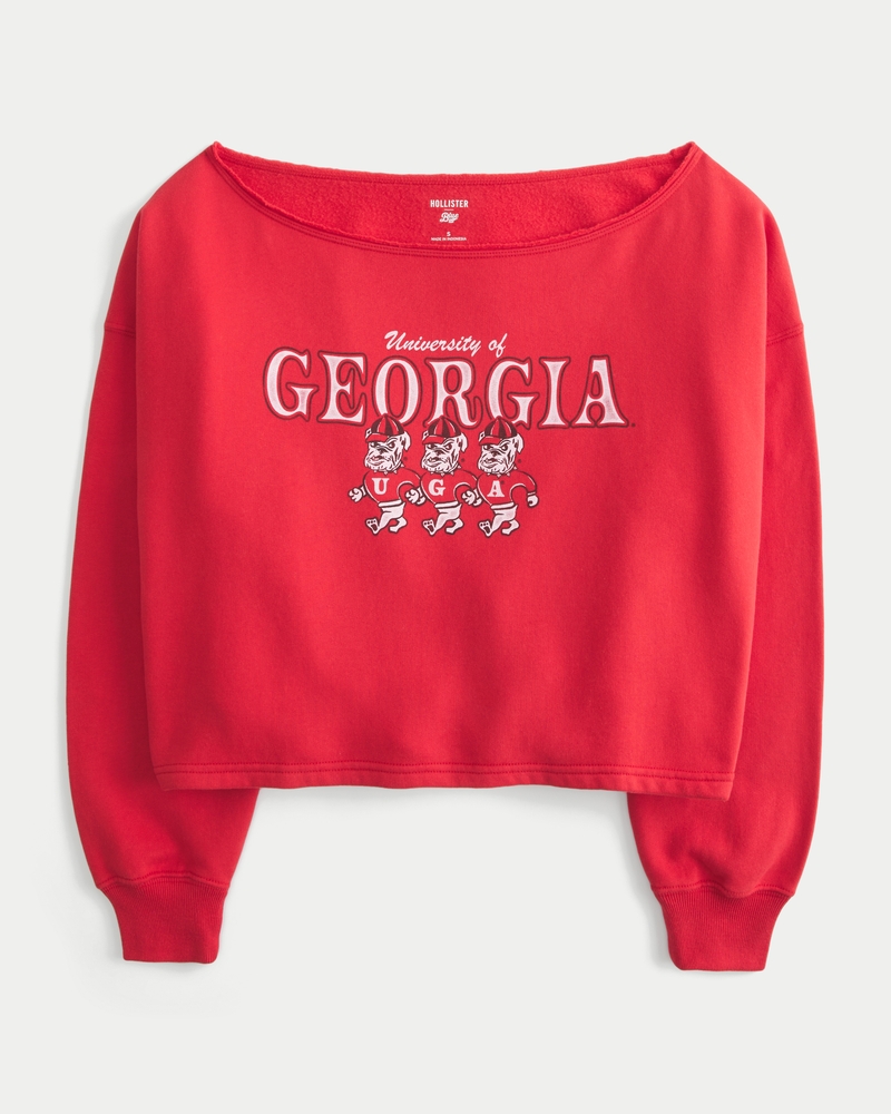 Easy Off-the-Shoulder University of Georgia Graphic Sweatshirt