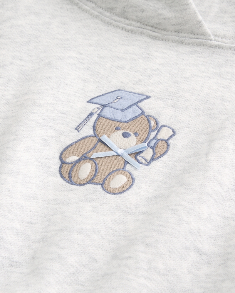 Oversized Grad Bear Graphic Hoodie