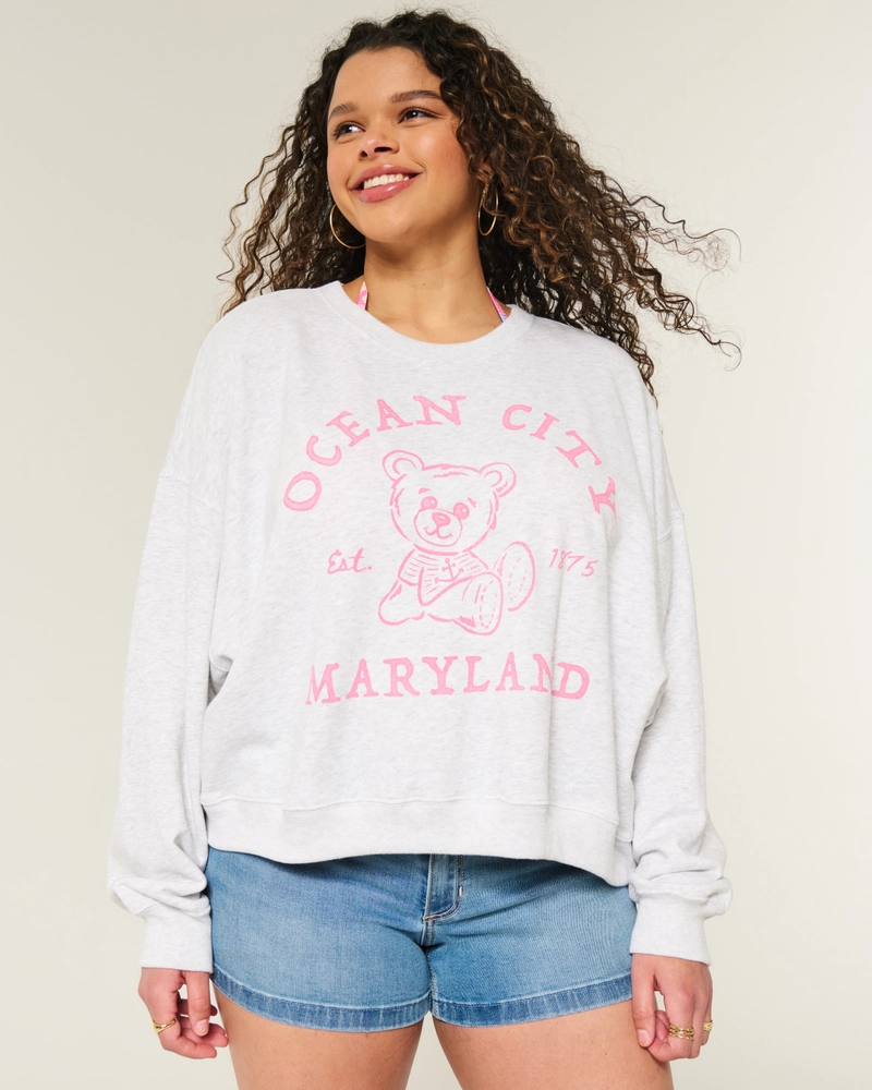 Easy Ocean City Graphic Sweatshirt