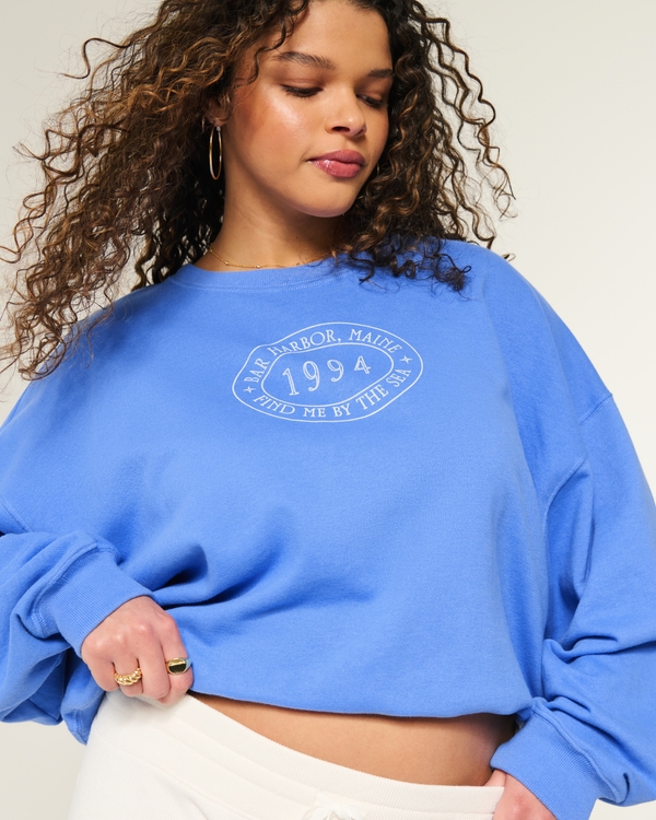 Easy Bar Harbor Maine Graphic Crew Sweatshirt, Cornflower Blue view 1