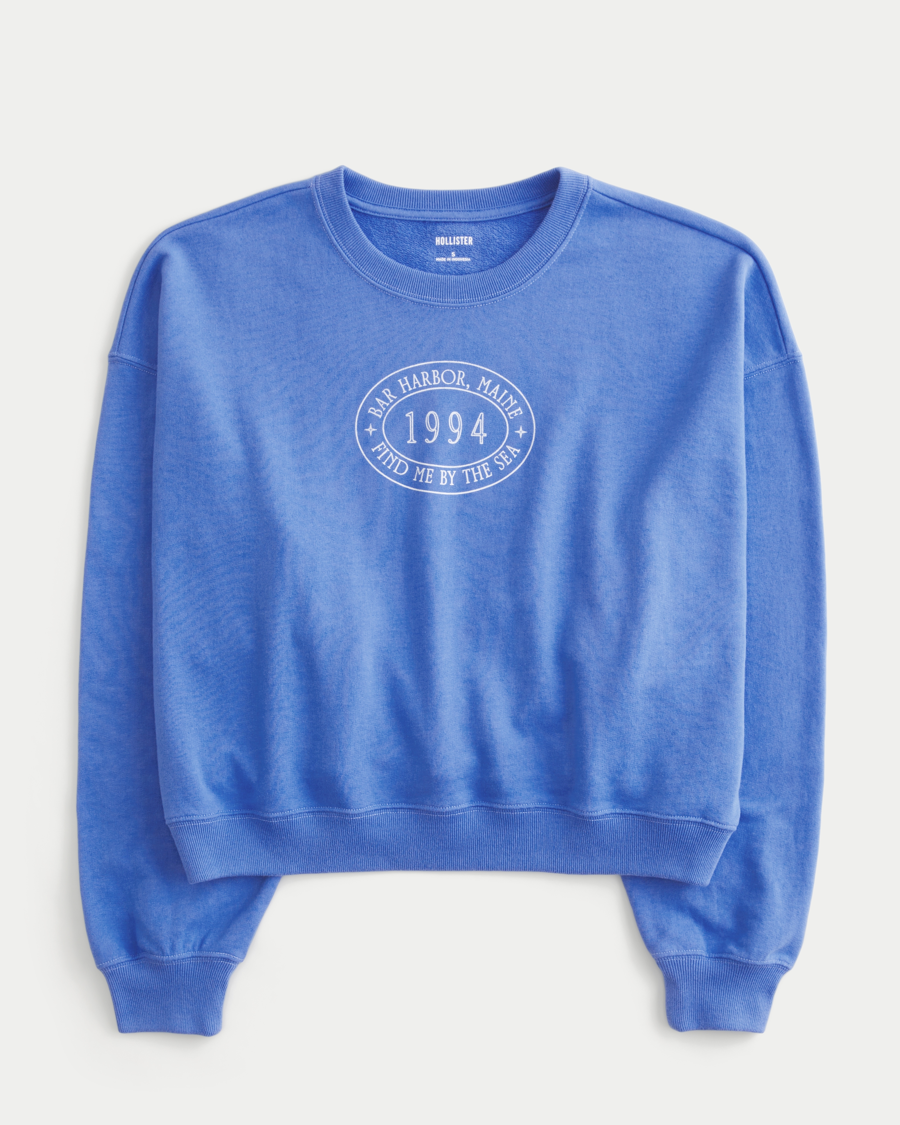 Easy Bar Harbor Maine Graphic Crew Sweatshirt