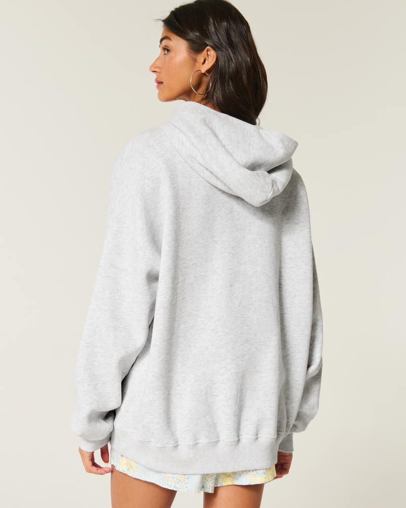 Oversized Floral Graphic Hoodie