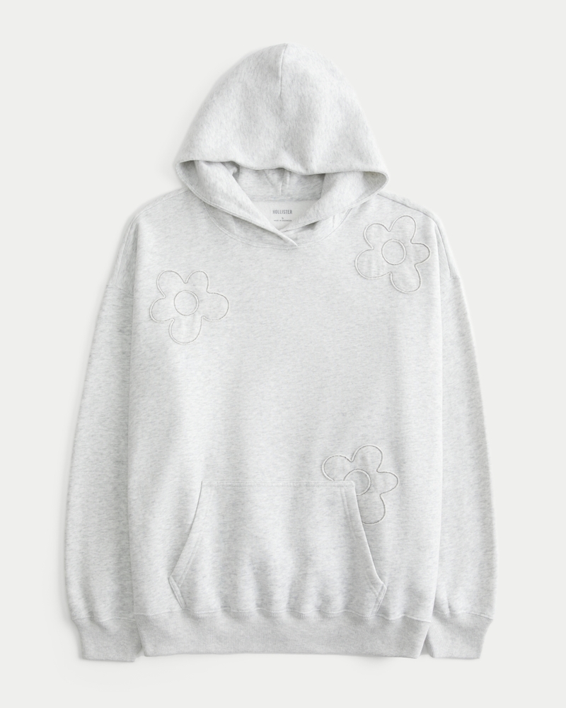 Oversized Floral Graphic Hoodie
