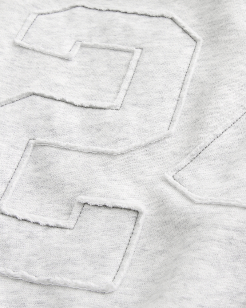 Easy Off-the-Shoulder Number Graphic Sweatshirt