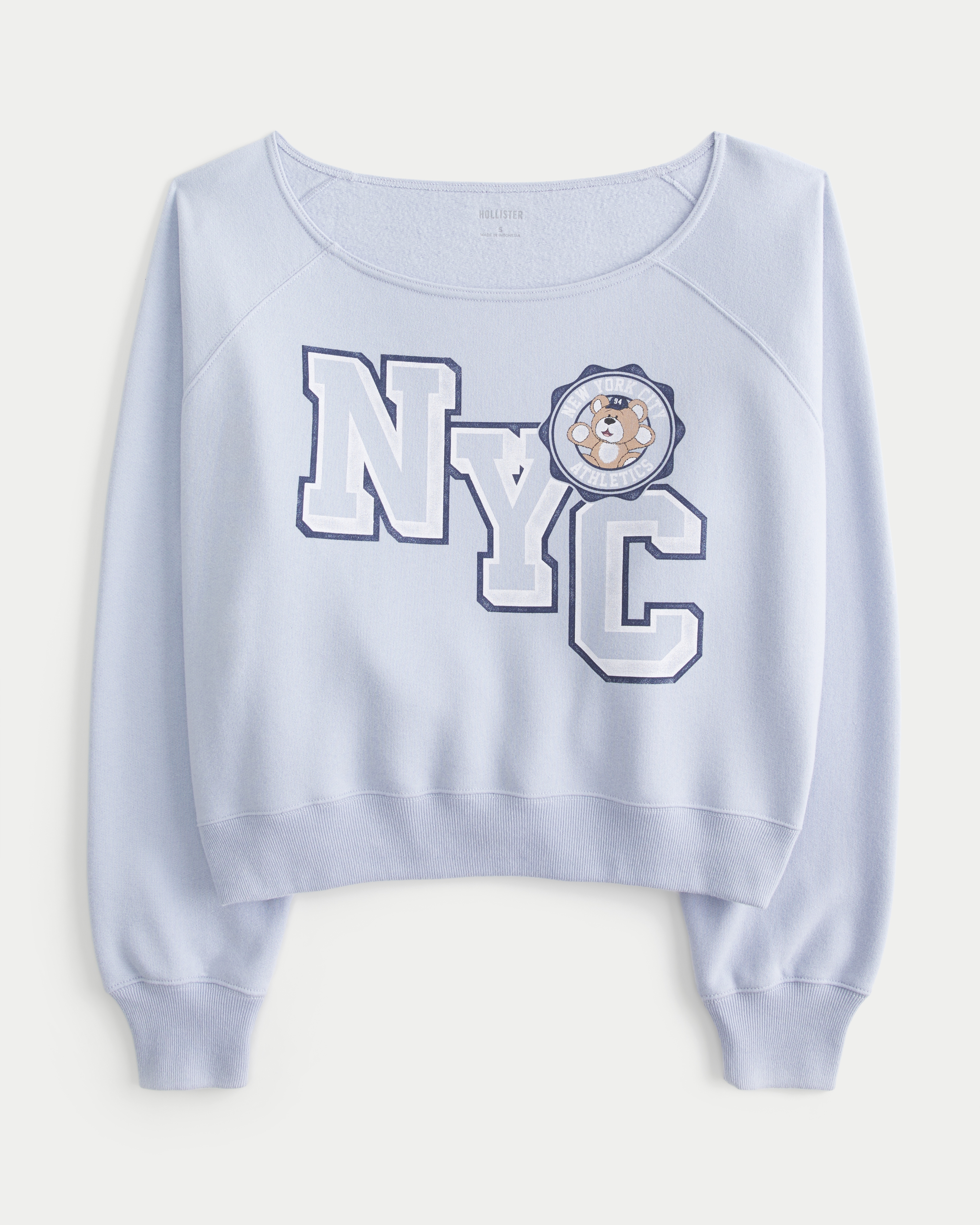 Hollister Easy Off-the-shoulder Nyc Graphic Sweatshirt