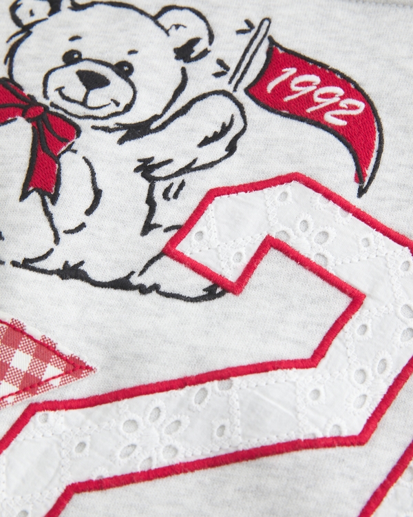 Oversized Varsity Graphic Hoodie