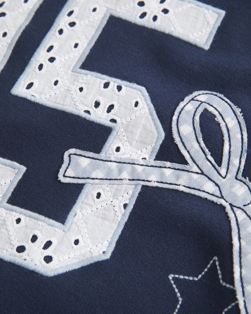 Oversized Varsity Graphic Hoodie