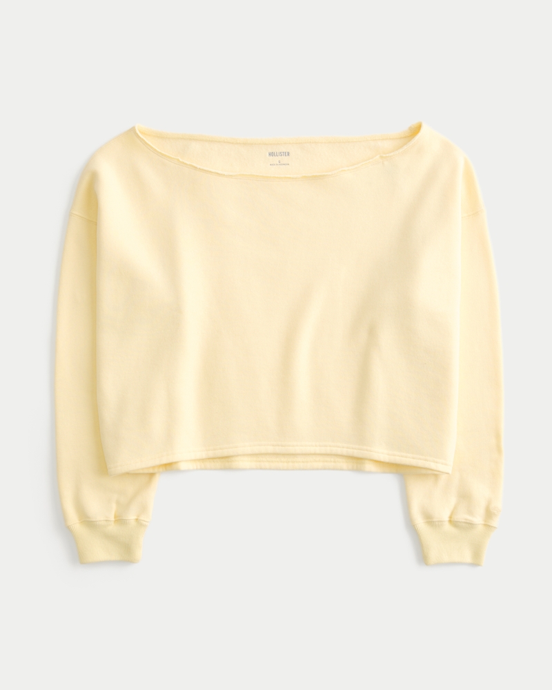 Oversized New York Graphic Notch-Neck Sweatshirt