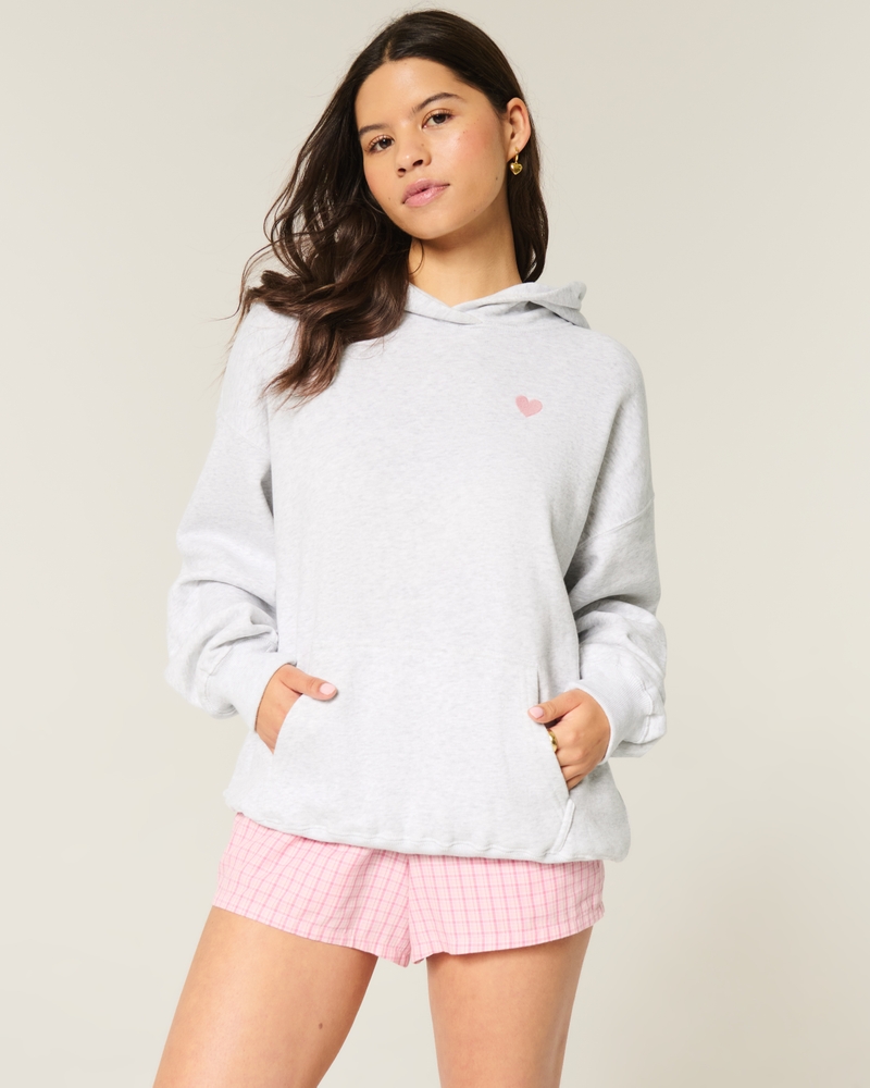 Oversized I Heart LA Graphic Hoodie
