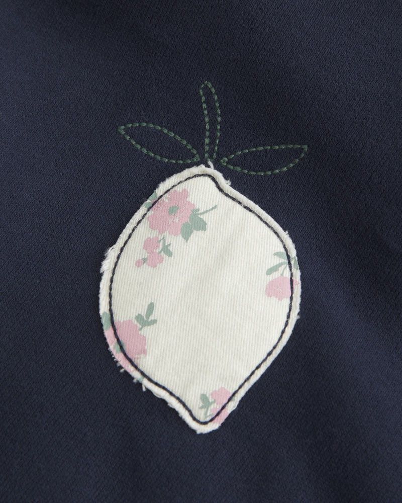 Oversized Fruit Graphic Hoodie