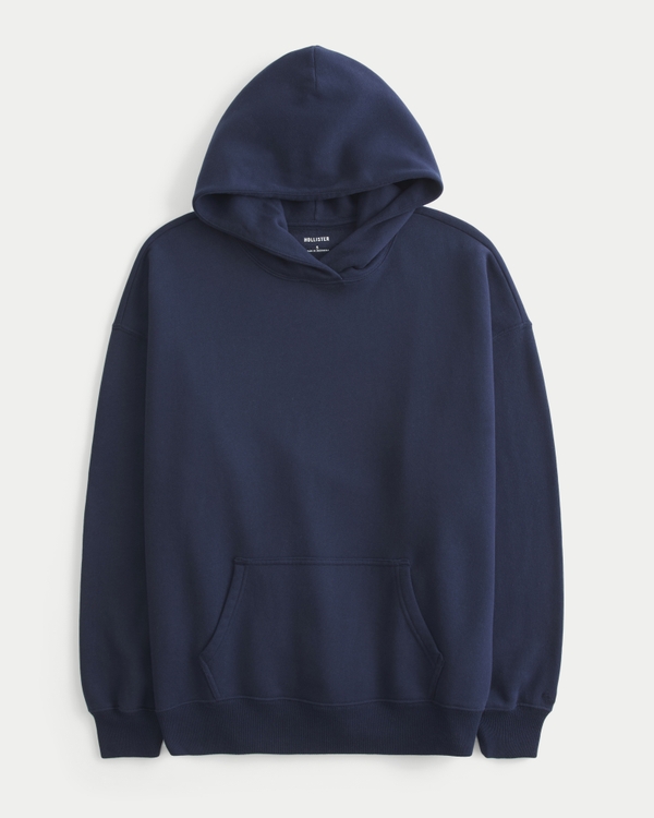 Hollister Feel Good Fleece Oversized Hoodie, Navy Blue view 1