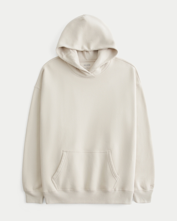 Hollister Feel Good Fleece Oversized Hoodie, Limestone view 1