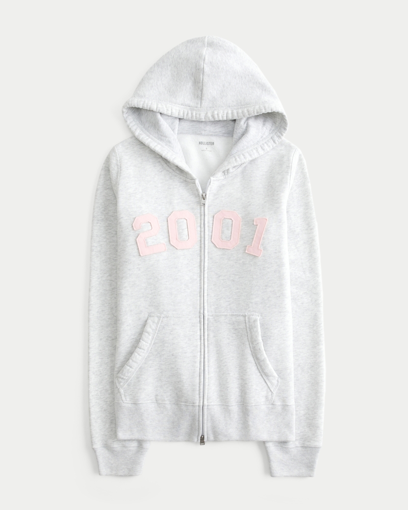 2001 Graphic Zip-Up Hoodie