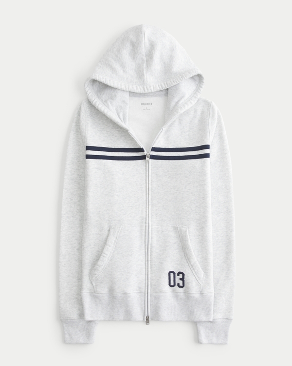 Striped Zip-Up Hoodie