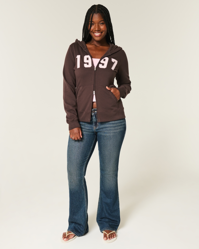 1997 Graphic Zip-Up Hoodie