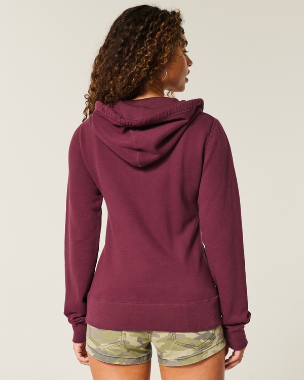 99 Graphic Zip-Up Hoodie, Mulberry view 2