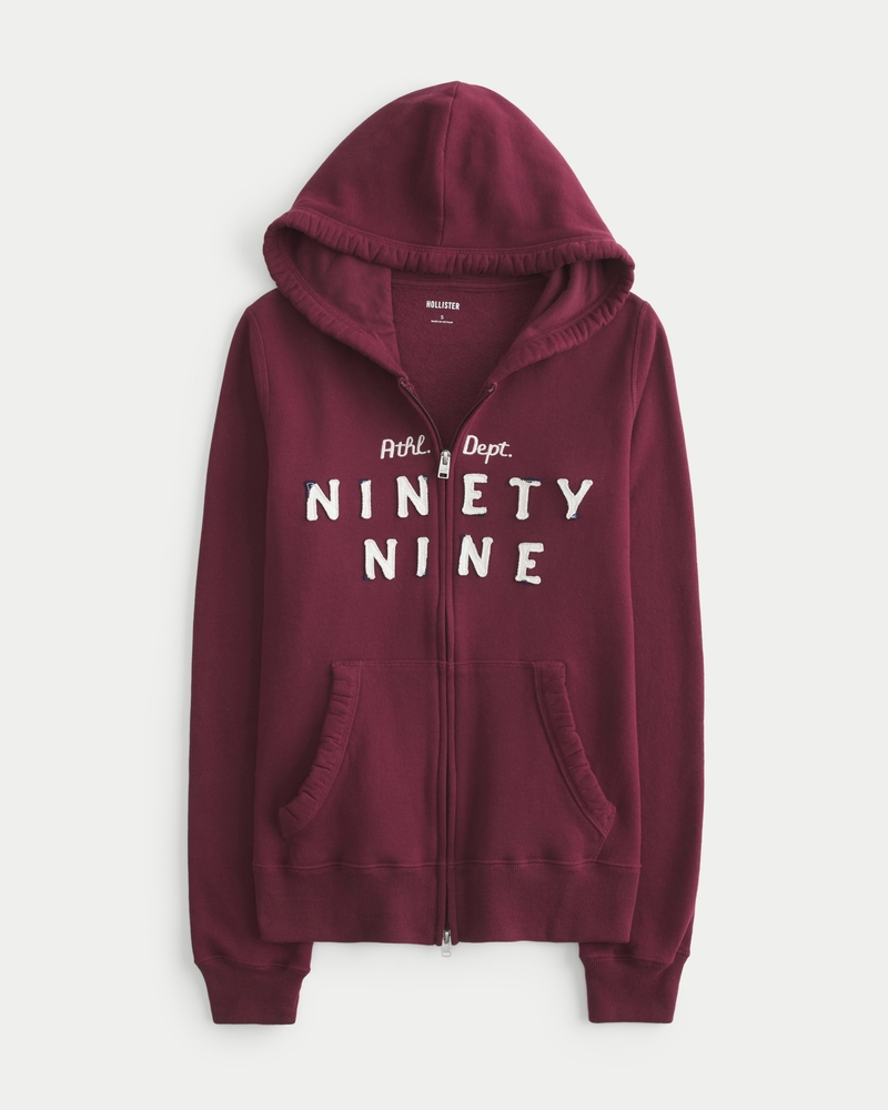 99 Graphic Zip-Up Hoodie