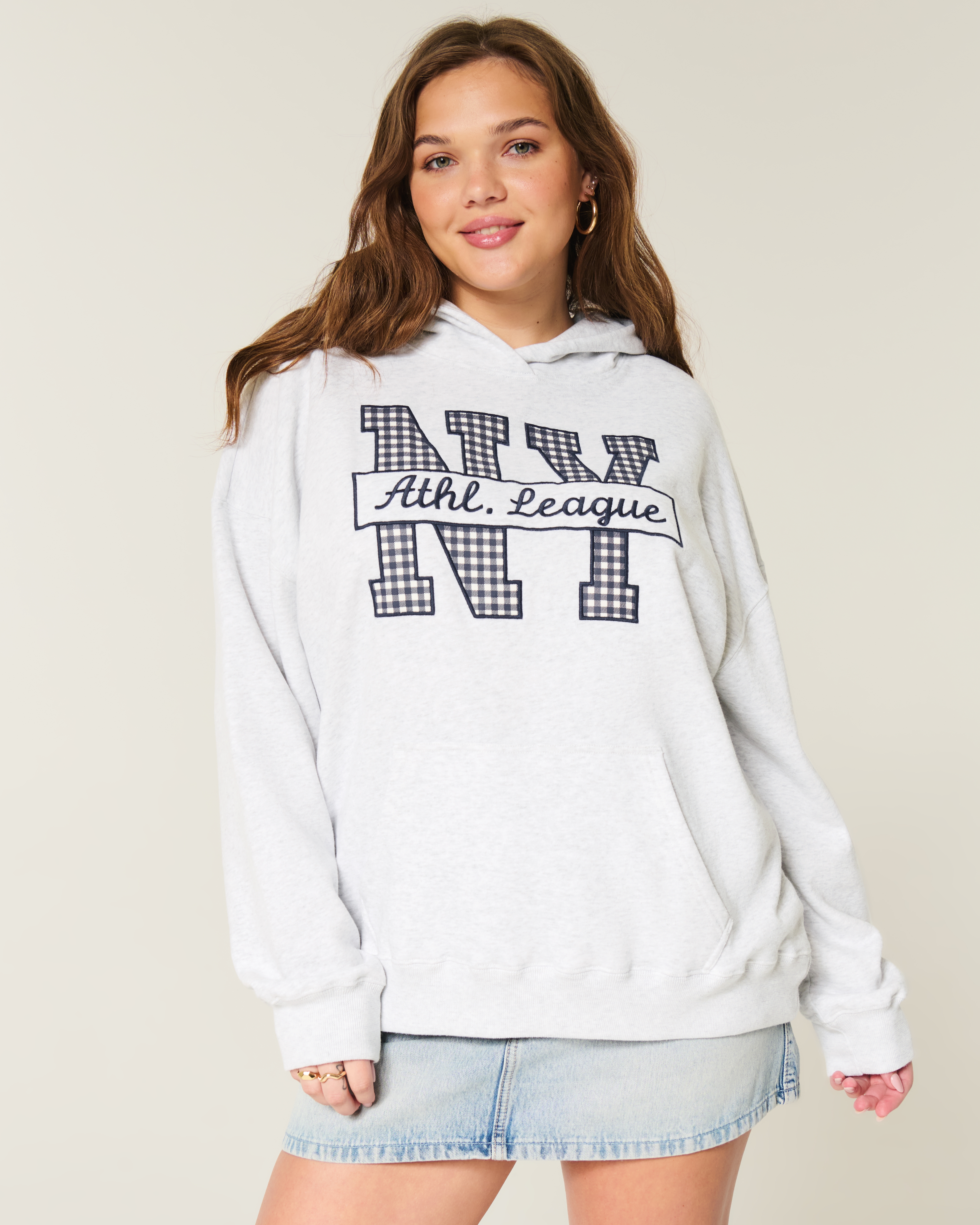 Oversized NY Graphic Hoodie