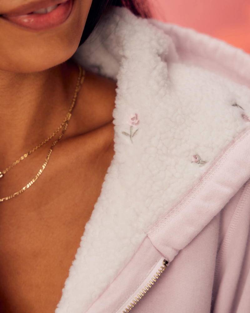 Hollister x Crocs Sherpa-Lined Zip-Up Hoodie