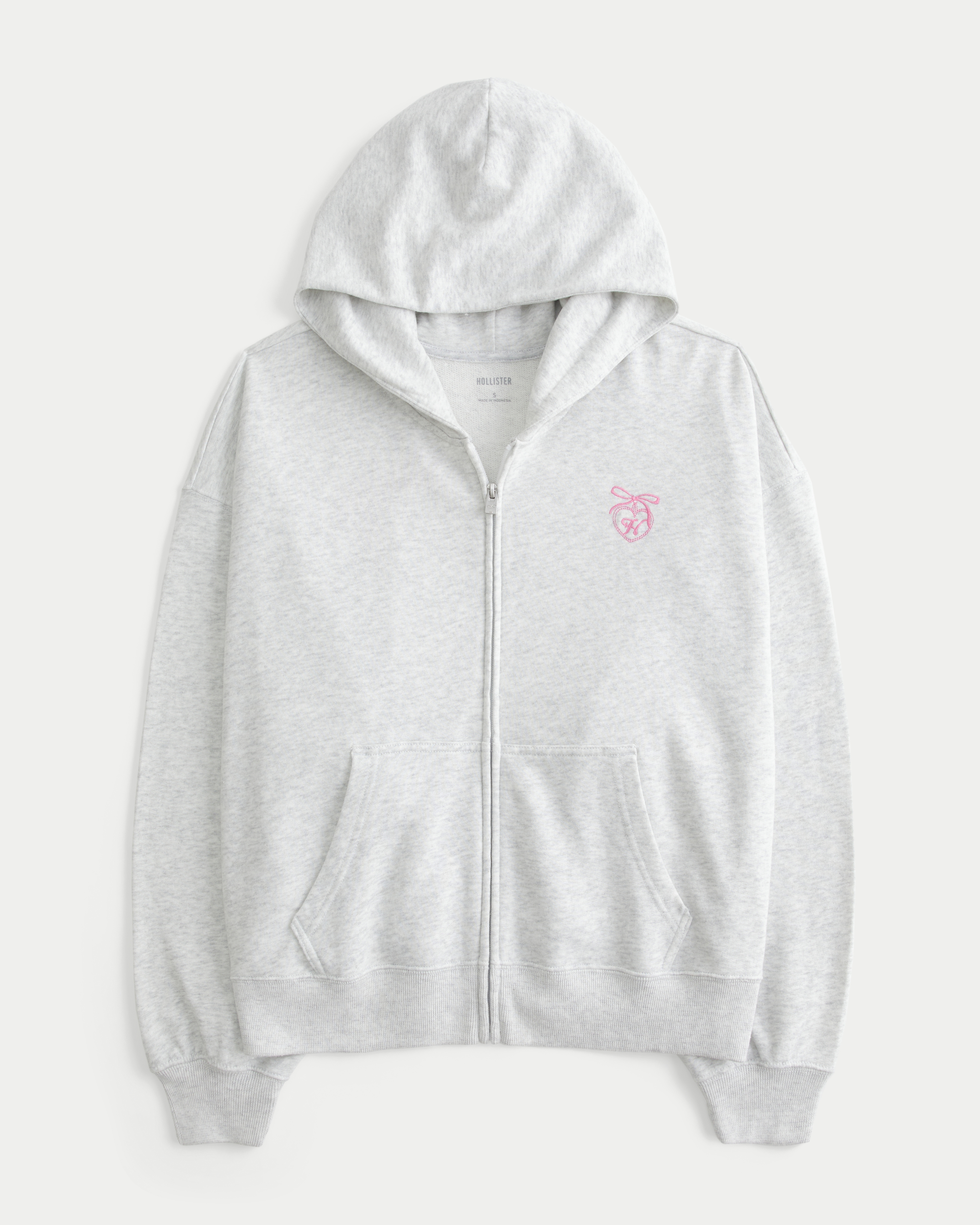 Oversized Graphic Zip-Up Hoodie