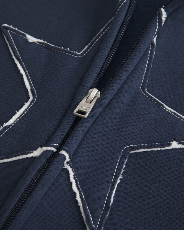 Star Graphic Zip-Up Hoodie