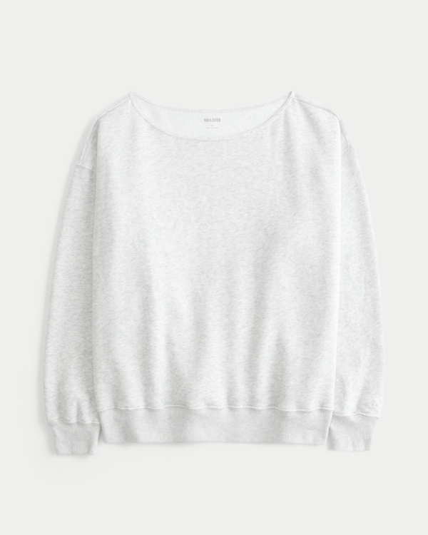 Oversized Off-the-Shoulder Sweatshirt