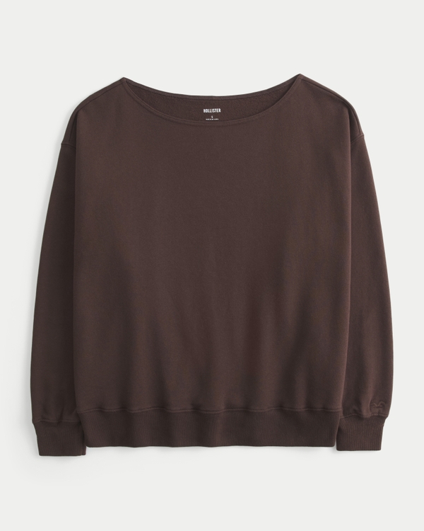 Oversized Off-the-Shoulder Sweatshirt