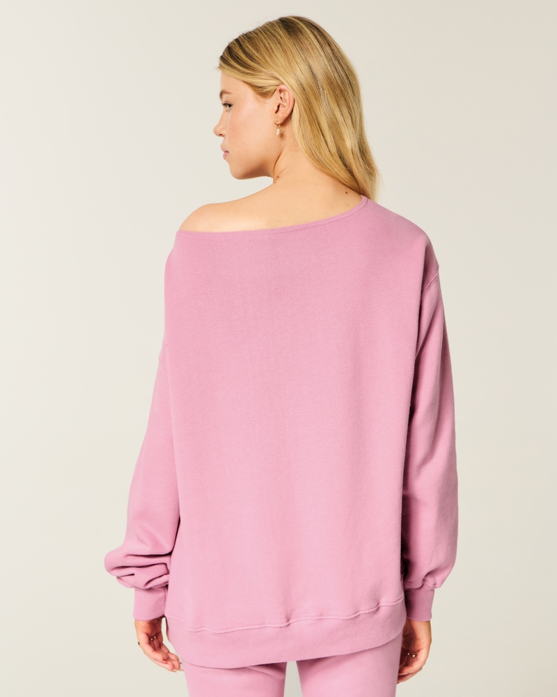 Oversized Off-the-Shoulder Sweatshirt