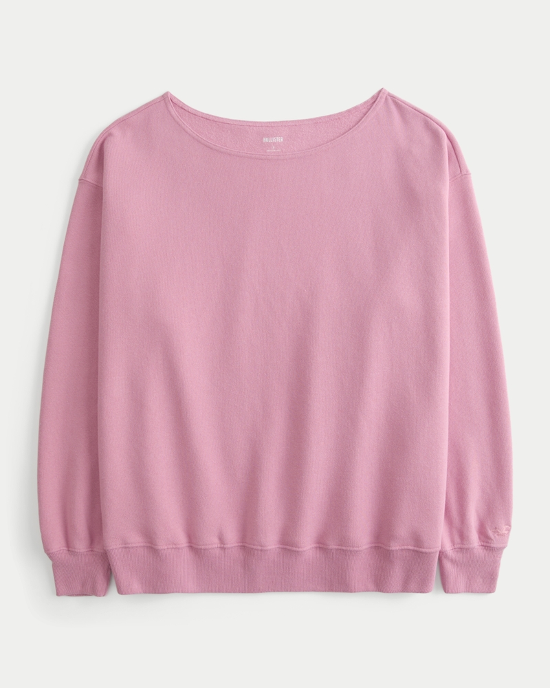 Oversized Off-the-Shoulder Sweatshirt