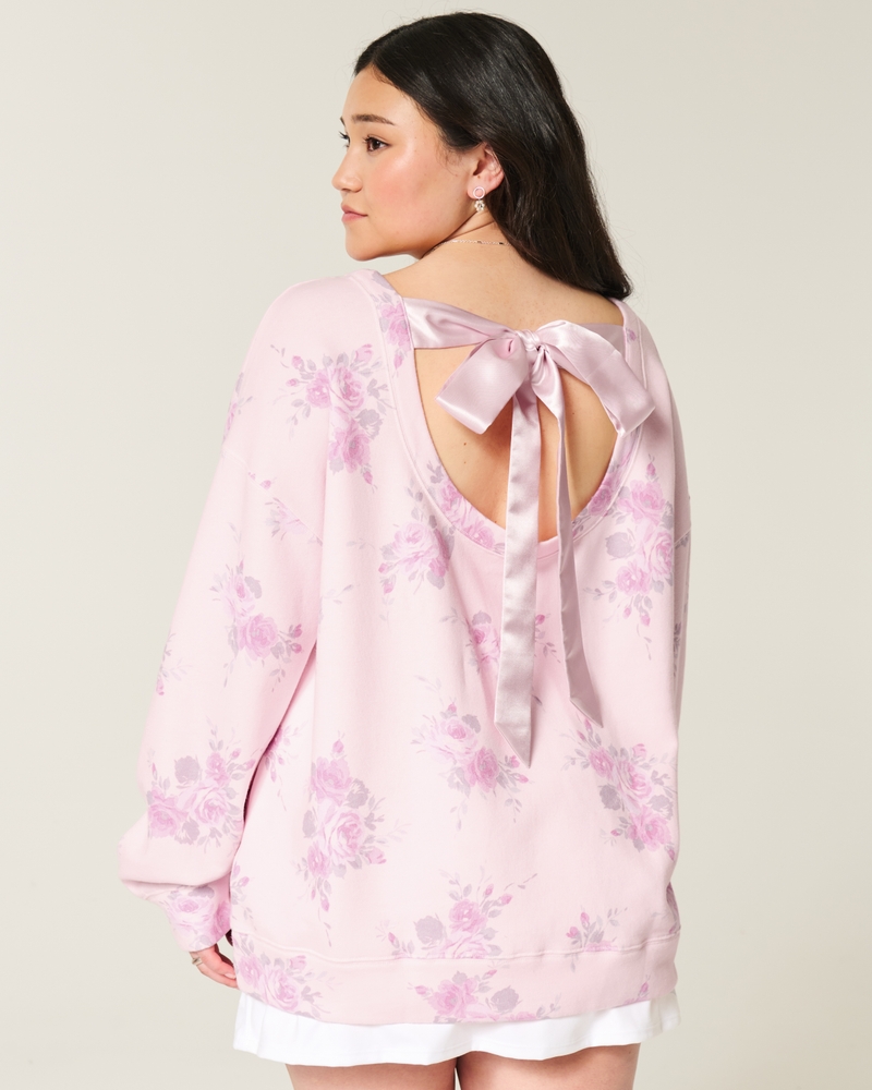 Oversized Back Bow Sweatshirt