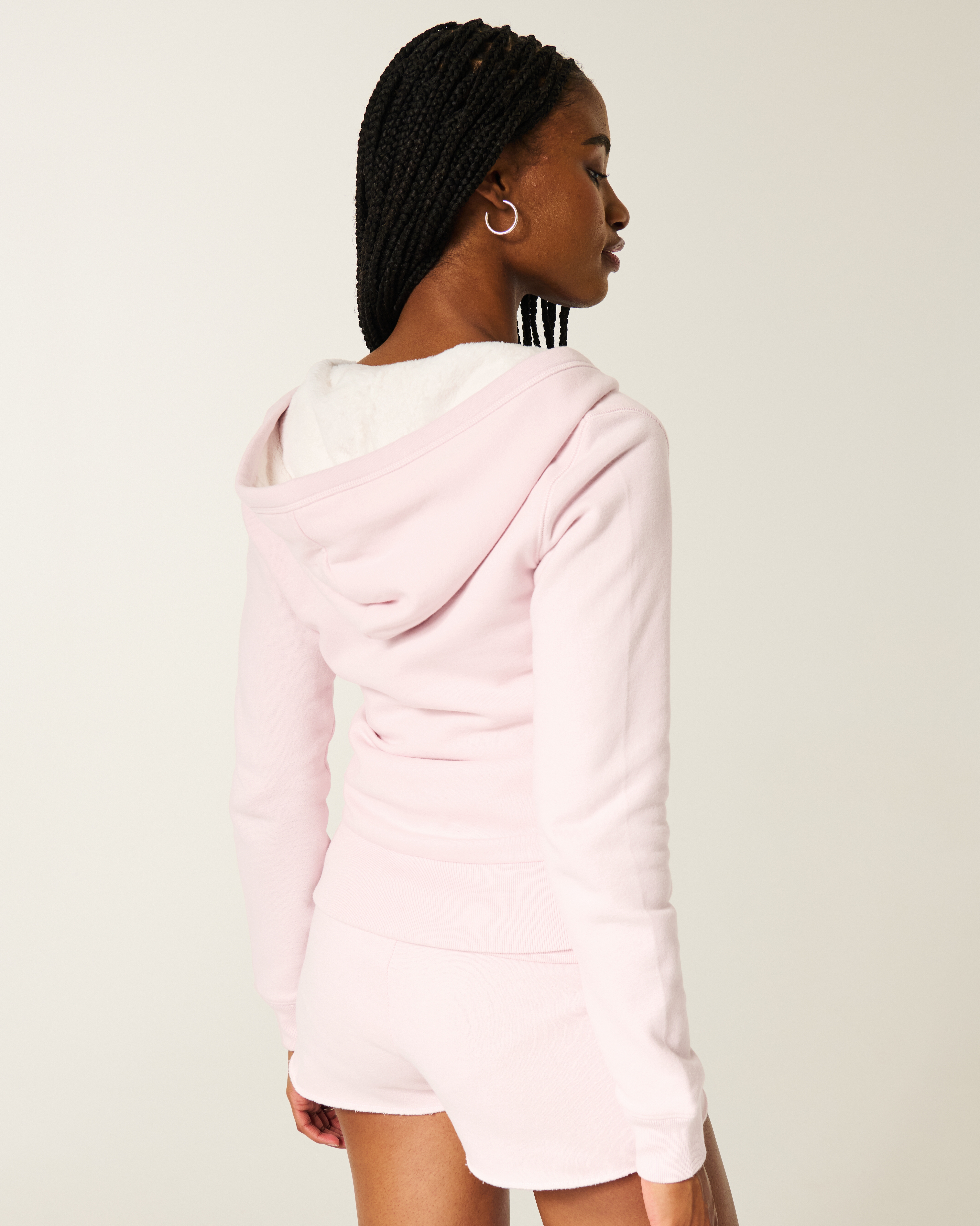 Hollister Faux Fur-lined Zip-up Hoodie