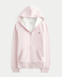 Women's Faux Fur-Lined Zip-Up Hoodie | Women's Tops | HollisterCo.com