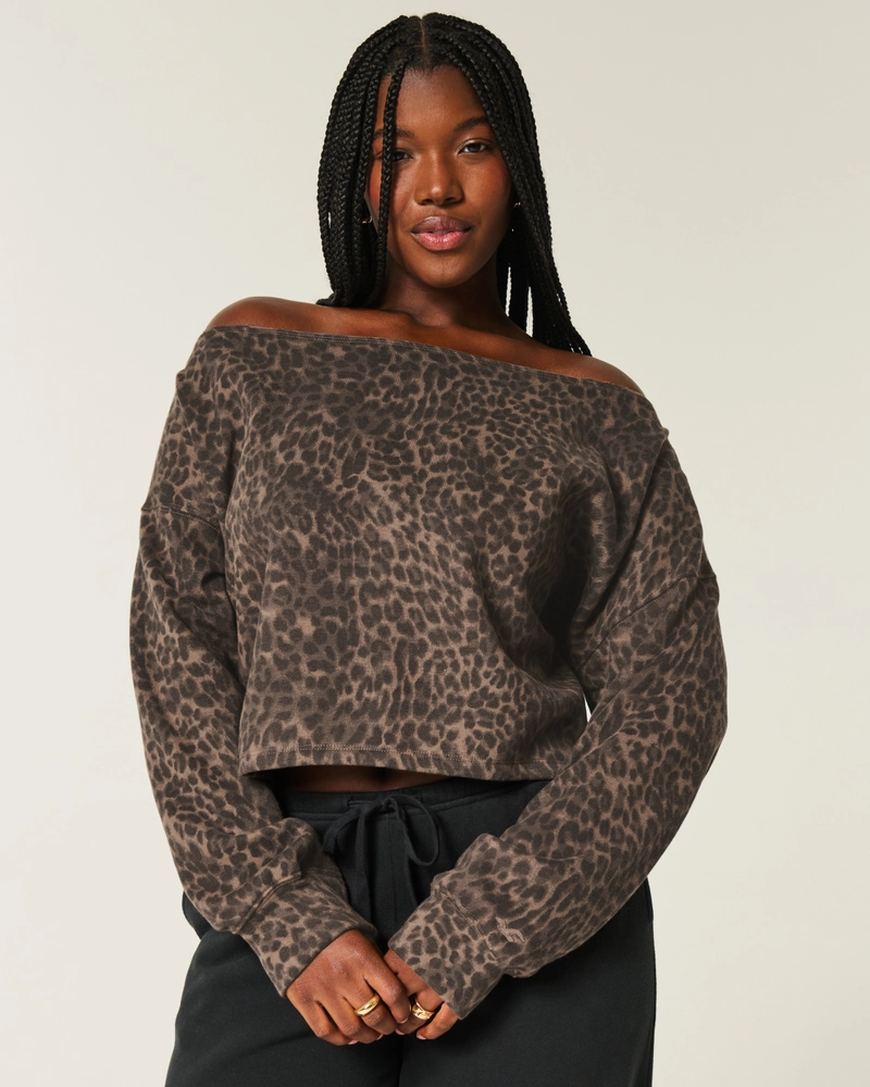 Easy Flower Graphic Crew Sweatshirt