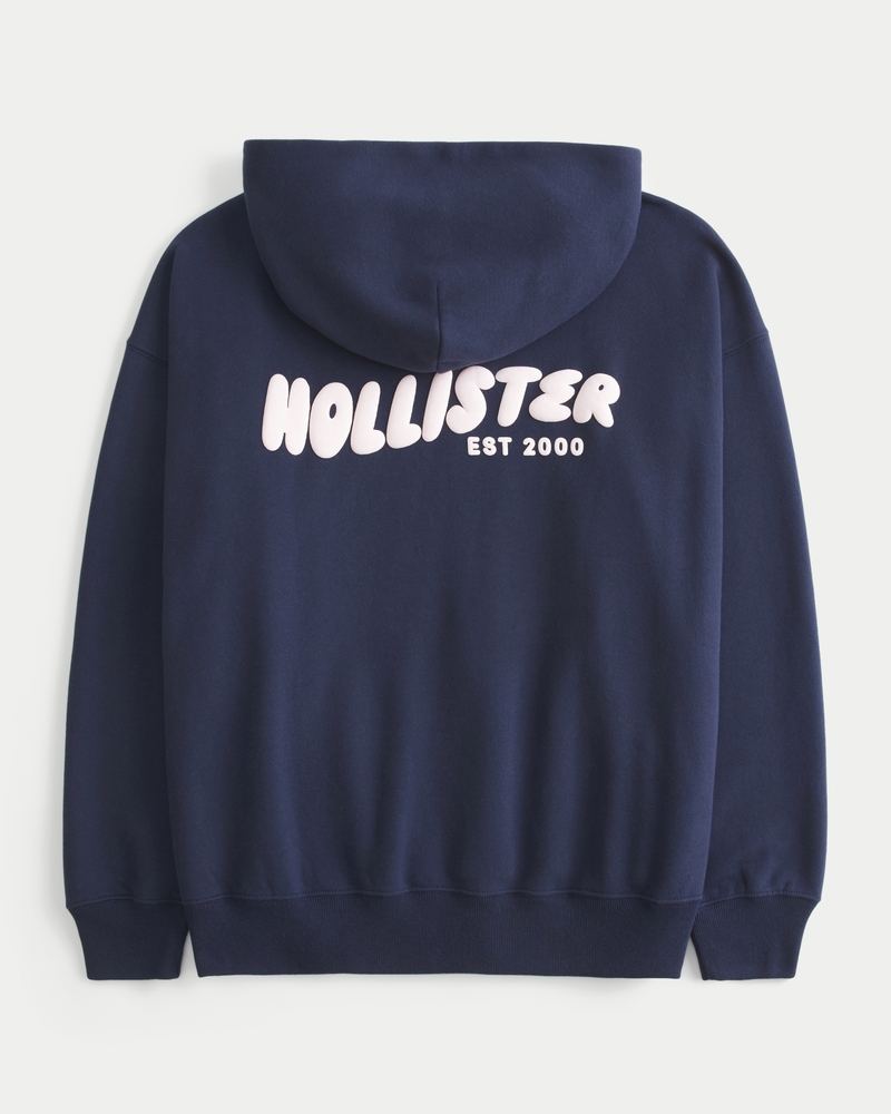 Hollister Feel Good Oversized Logo Graphic Hoodie