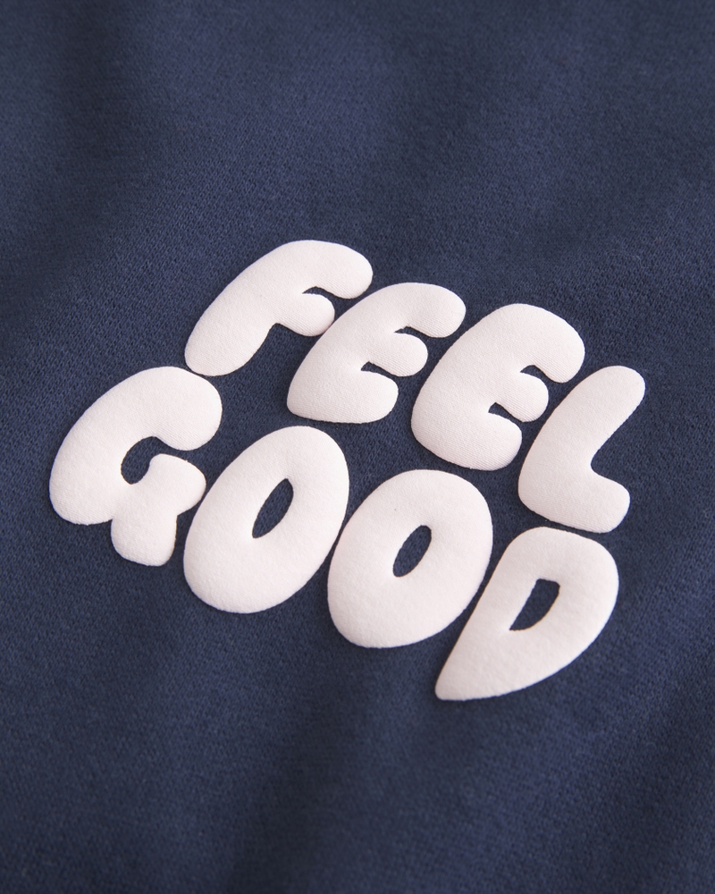 Hollister Feel Good Oversized Logo Graphic Hoodie