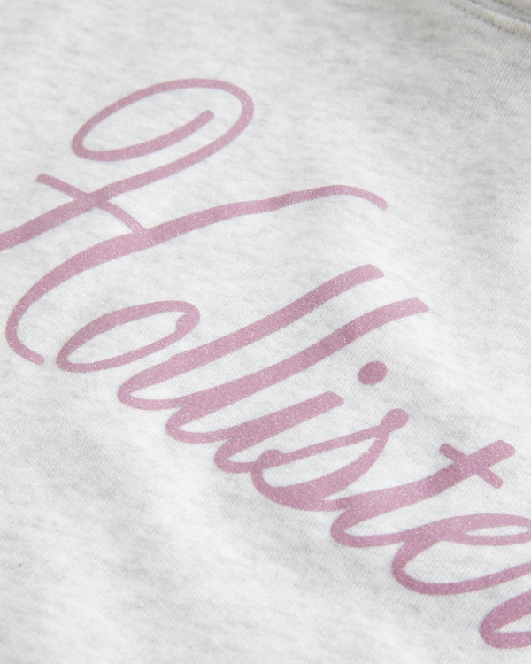 Oversized Sparkle Logo Graphic Hoodie