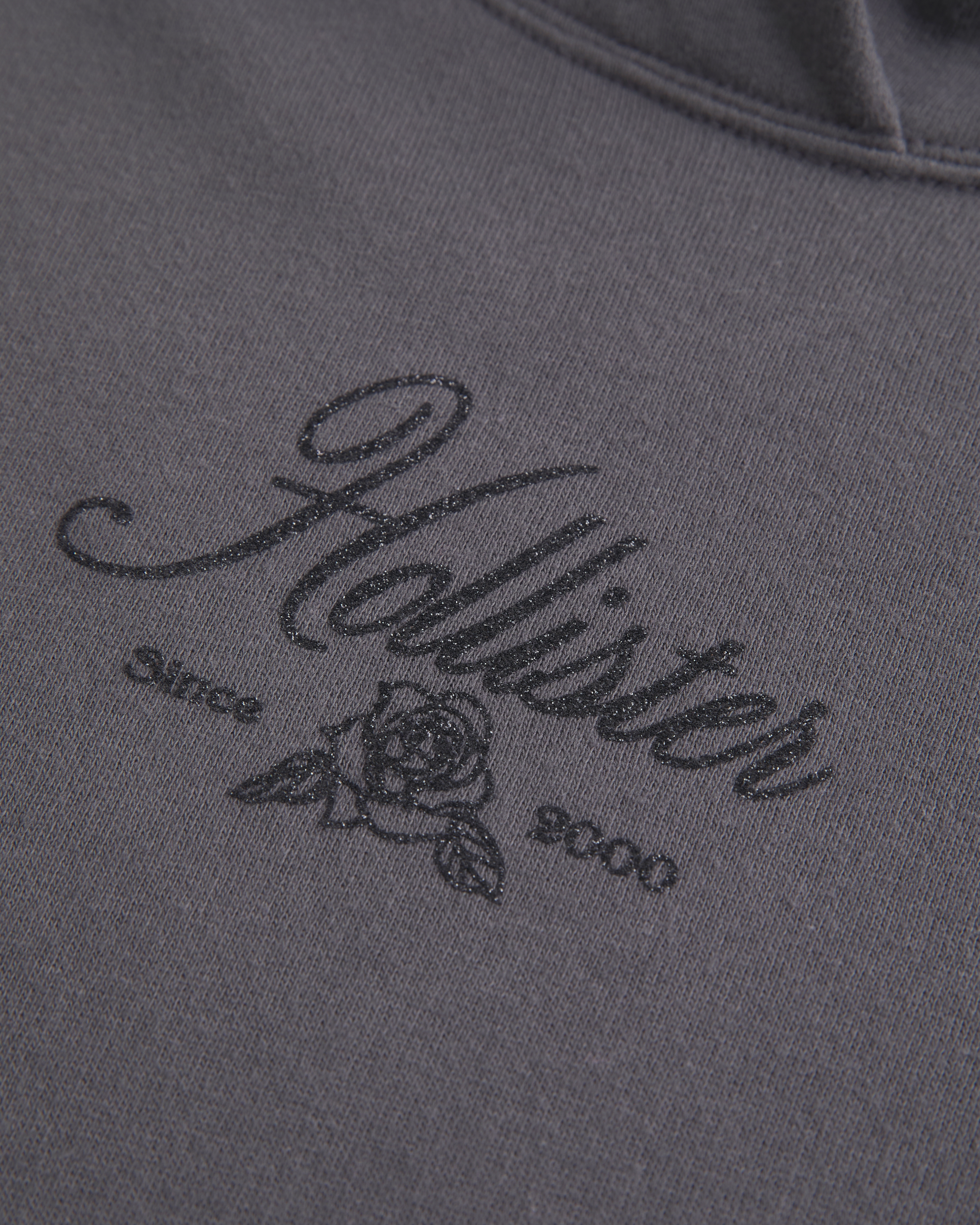 Hollister Feel Good Oversized Sparkle Logo Graphic Hoodie