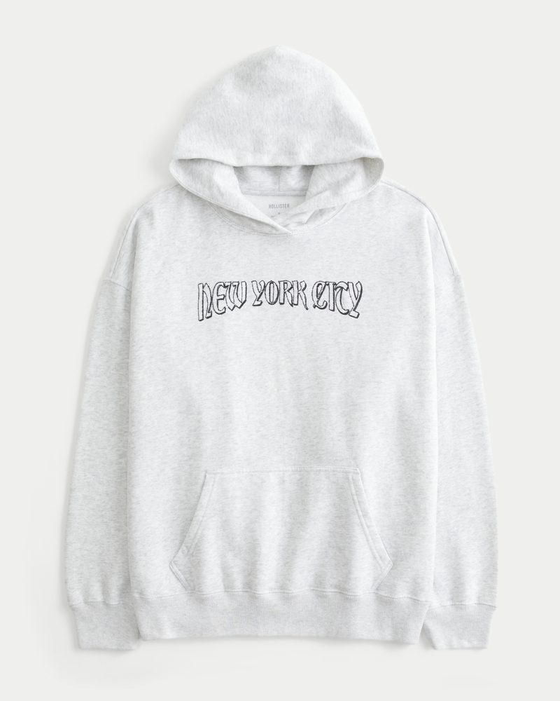 Oversized New York City Graphic Hoodie
