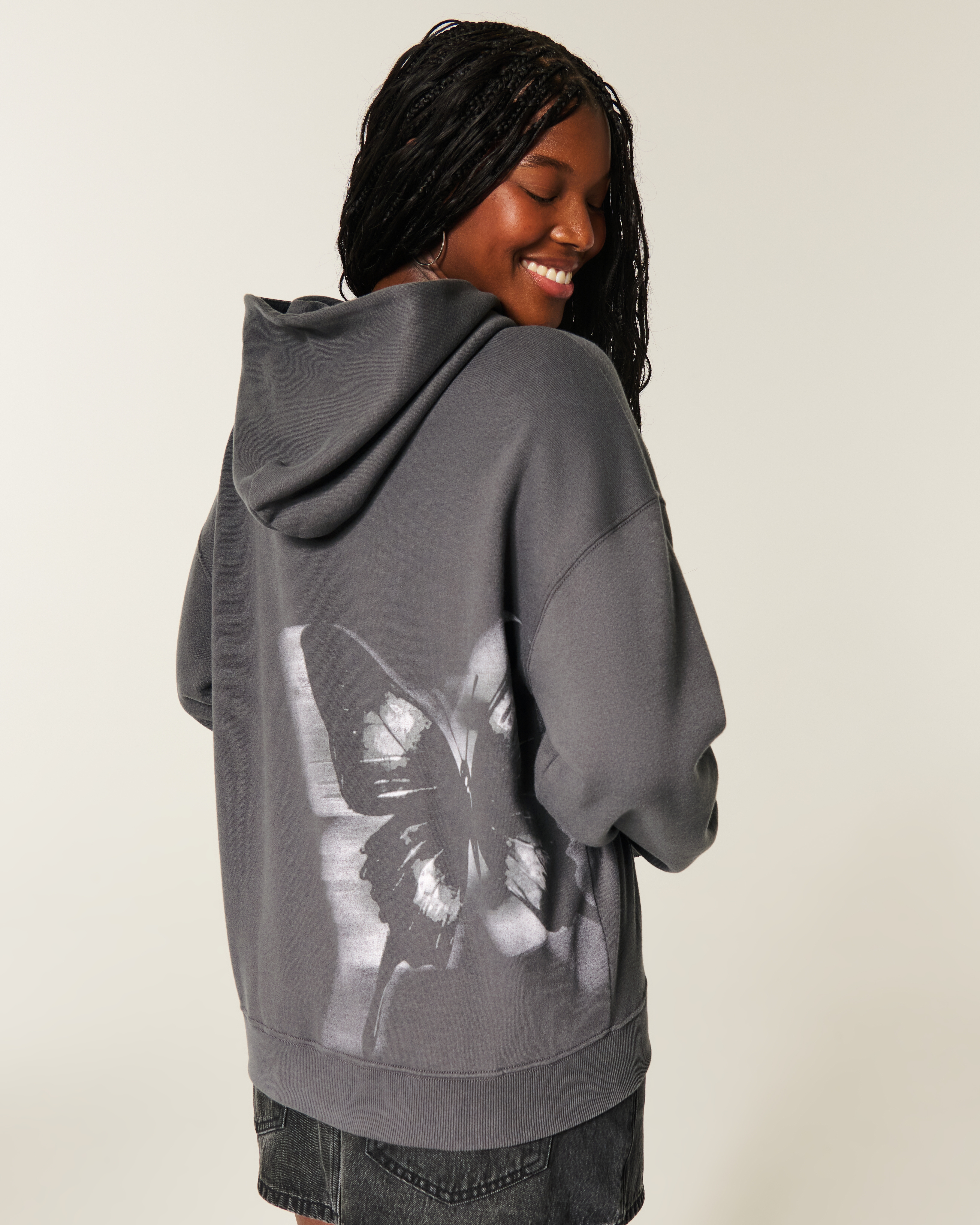 Hollister Oversized Angel City Records Graphic Hoodie at Hamilton