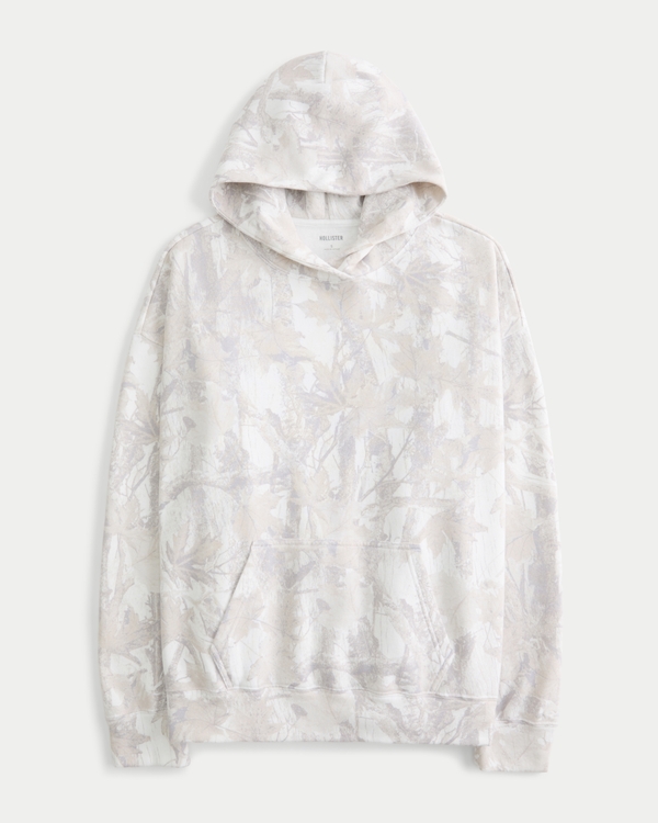 Oversized Camo Hoodie, White Camo view 1