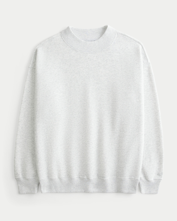 Oversized Mock-Neck Sweatshirt