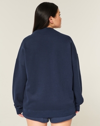 Oversized Mock-Neck Sweatshirt